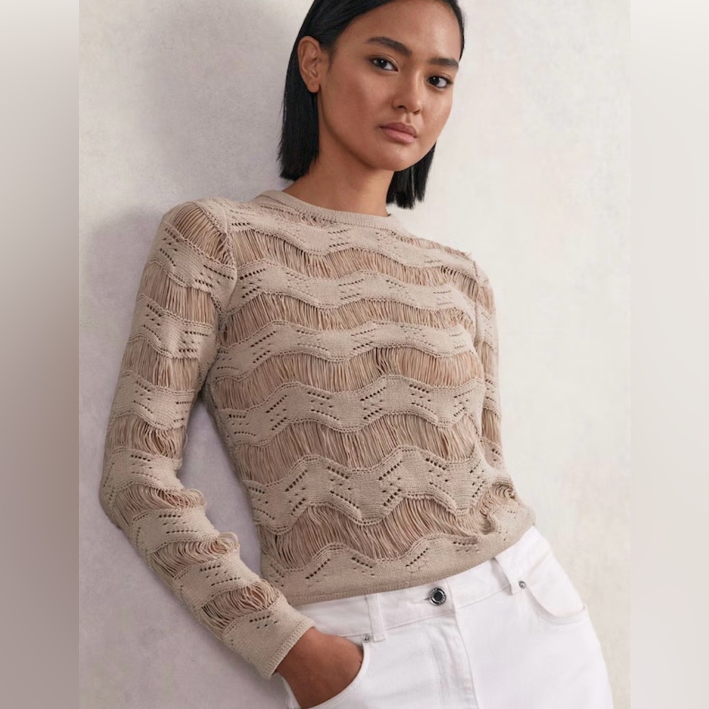 NWT - Reiss Bella Ladder Knit Sweater - Small